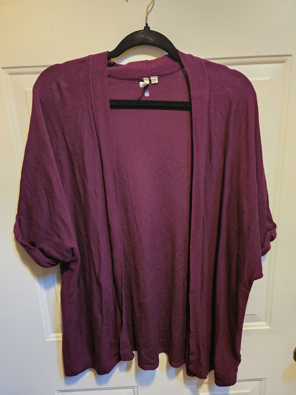 Madewell Deep Plum Open Cardigan
